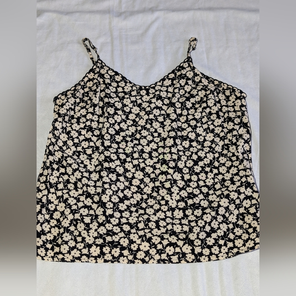 Old Navy Dainty Floral Flowy Spaghetti Strap Top Sz Xs Babydoll, Milkmaid, Y2K